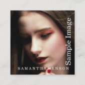 Moderne en minimale foto's op sociale media vierkante visitekaartje (Achterkant)