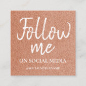 Moderne en minimale foto's op sociale media vierkante visitekaartje (Voorkant)