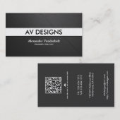 Moderne en minimale geperforeerde lederen professi visitekaartje (Voorkant / Achterkant)