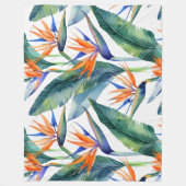 Moderne en minimale hawaiiaanse paradijsvogel fleece deken (Voorkant)