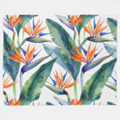 Moderne en minimale hawaiiaanse paradijsvogel fleece deken (Voorkant (Horizontaal))