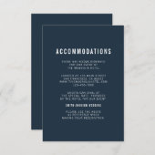 Moderne en minimale huwelijksaccommodatie informatiekaartje (Voorkant / Achterkant)