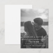 Moderne en minimale huwelijksfoto Uitnodigen Kaart (Voorkant / Achterkant)