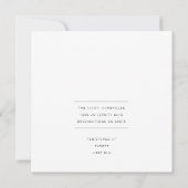 Moderne en minimale huwelijksfoto Uitnodigen Kaart (Achterkant)