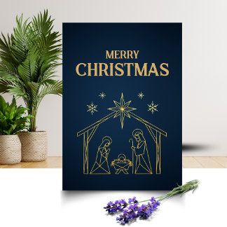 Moderne en minimale kerstkaart ontwerp kaart