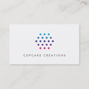 Moderne en minimale kleuren Stippen Logo Visitekaartje