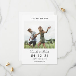 Moderne en minimale opslagtijd voor onze nieuwe da save the date