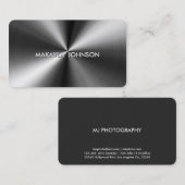 Moderne en minimale professionele metalen visitekaartje (Voorkant / Achterkant)