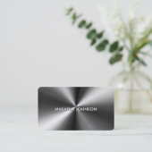 Moderne en minimale professionele metalen visitekaartje (Staand voorkant)