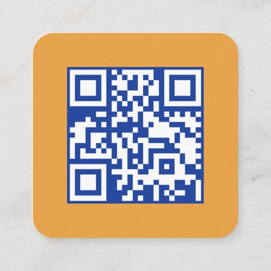 Moderne en Minimale QR Code Backer Vierkante Visitekaartje (Achterkant)