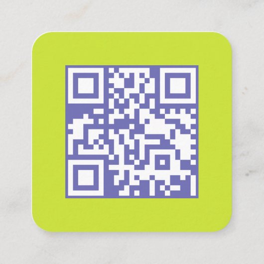 Moderne en Minimale QR Code Backer Vierkante Visitekaartje (Achterkant)