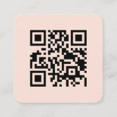 Moderne en Minimale QR Code Backer Vierkante Visitekaartje (Achterkant)