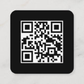 Moderne en Minimale QR Code Backer Vierkante Visitekaartje (Achterkant)