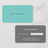 Moderne en minimale Robins Egg Blue Hair Stylist Afsprakenkaartje (Voorkant / Achterkant)