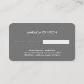 Moderne en minimale Robins Egg Blue Hair Stylist Afsprakenkaartje (Achterkant)