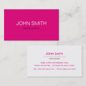 Moderne en minimale roze visitekaartje (Voorkant / Achterkant)