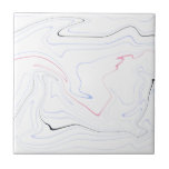 Moderne en minimale roze, zwart, blauw, witte marm tegeltje<br><div class="desc">Elegant marmer.</div>