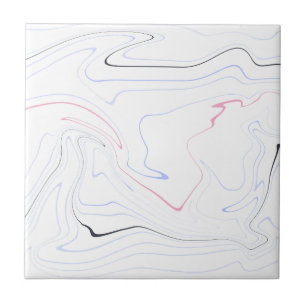 Moderne en minimale roze, zwart, blauw, witte marm tegeltje