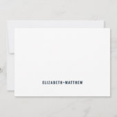 Moderne en minimale Typografie Weddenschap Dank je Bedankkaart (Achterkant)