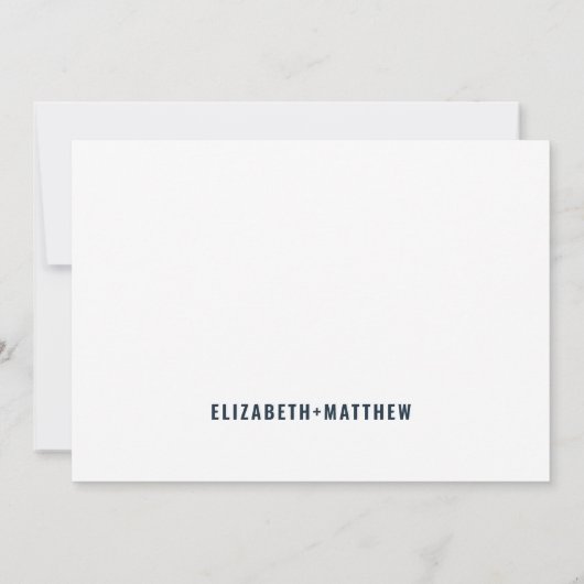 Moderne en minimale Typografie Weddenschap Dank je Bedankkaart (Achterkant)