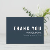 Moderne en minimale Typografie Weddenschap Dank je Bedankkaart (Staand voorkant)