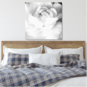 Moderne en Minimale Zwart-wit Bloemen - Flower Canvas Afdruk (Insitu (Slaapkamer))