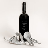 Moderne en minimale zwart-wit wijn etiket