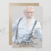 Moderne en minimalistische 80e fotoverjaardag kaart (Voorkant / Achterkant)