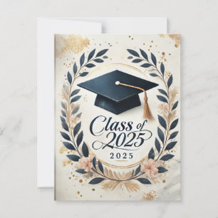 moderne en minimalistische afstudeerkaart briefkaart