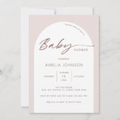 Moderne en minimalistische baby shower-uitnodiging kaart (Voorkant)