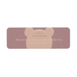 Moderne en minimalistische Beer Baby Shower Etiket