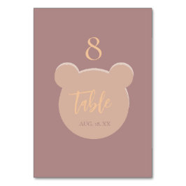 Moderne en minimalistische Beer Baby Shower Kaart