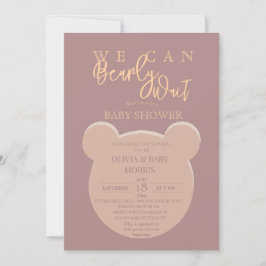 Moderne en minimalistische Beer Baby Shower Kaart