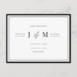 Moderne en minimalistische bladeren, met uitzonder briefkaart