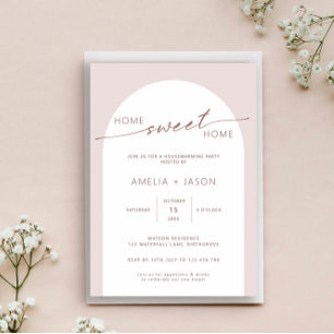 Moderne en minimalistische boog housewarming uitno kaart