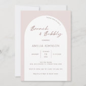 Moderne en minimalistische boogbrunch en bubbly kaart (Voorkant)