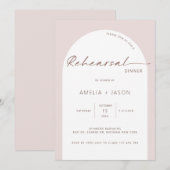 Moderne en minimalistische boogrepetitie, dinita kaart (Voorkant / Achterkant)