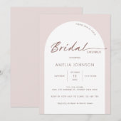 Moderne en minimalistische boogvrijgezellenfeest kaart (Voorkant / Achterkant)