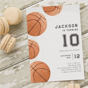 Moderne en minimalistische Boy's Basketball verjaa Kaart