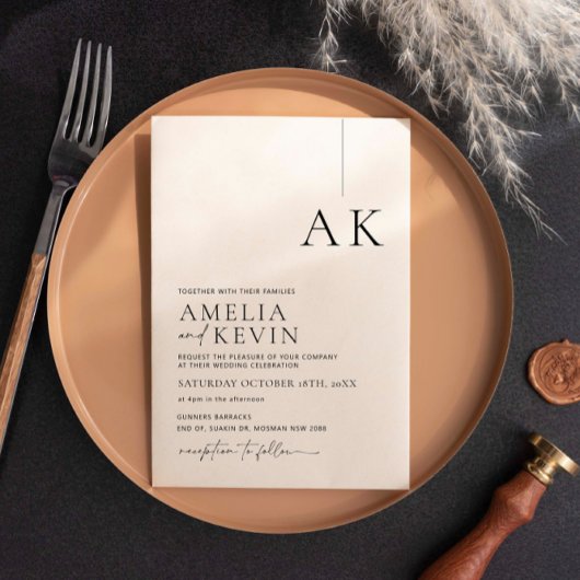 Moderne en minimalistische bruiloft voor typografi kaart