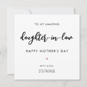 Moderne en minimalistische dochter in de wet Moede Kaart (Voorkant)