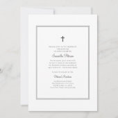 Moderne en minimalistische doopuitnodiging kaart (Voorkant)