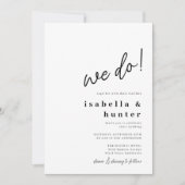 Moderne en minimalistische eenvoudige bruiloft die kaart (Voorkant)