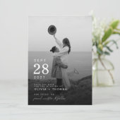 Moderne en minimalistische foto Sla de datum Kaart (Staand voorkant)