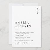 Moderne en minimalistische fotofoto's bruiloft inv kaart (Voorkant)