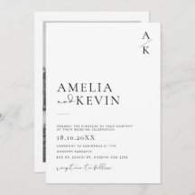 Moderne en minimalistische fotofoto's bruiloft inv