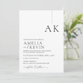 Moderne en minimalistische fototrouwuitnodiging kaart (Staand voorkant)