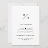 Moderne en minimalistische initialen houden van ha kaart (Voorkant)