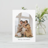 Moderne en Minimalistische Kerst Platte Kerstkaart (Staand voorkant)