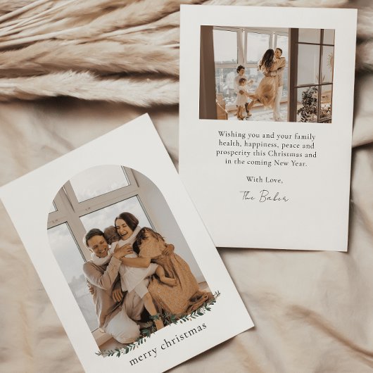 Moderne en minimalistische kerstkaart